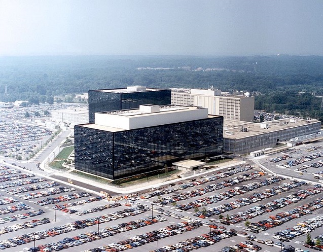 Headquarters of the NSA at Fort Meade, Maryland. (Photo <a href=