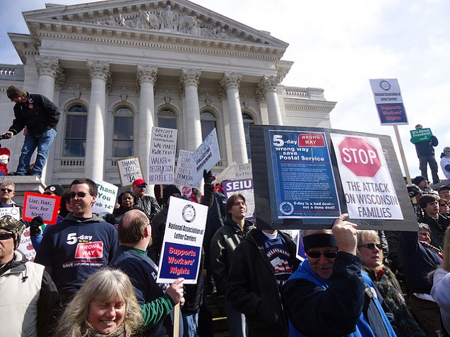 Wisconsin workers’ rally, March 6, 2011. (Photo: <a href=