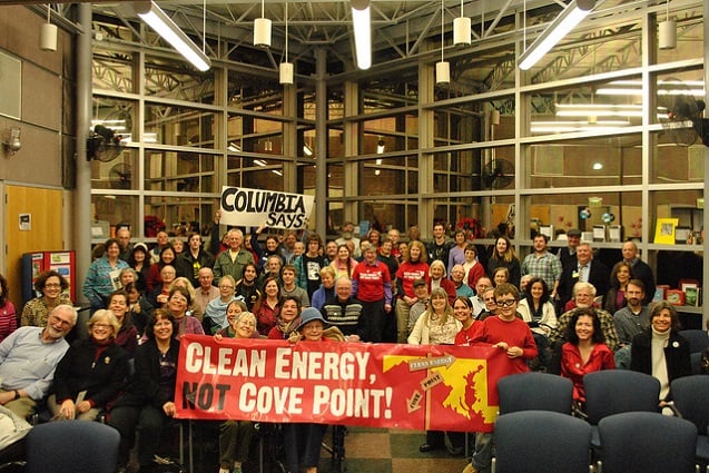 Concerned citizens oppose Cove Point LNG export terminal. (Photo: <a href=