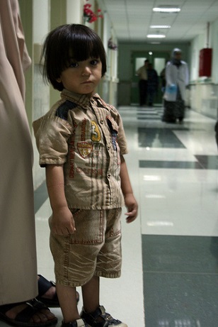 Boy at hospital in Fallujah, Iraq. (Photo: <a href=