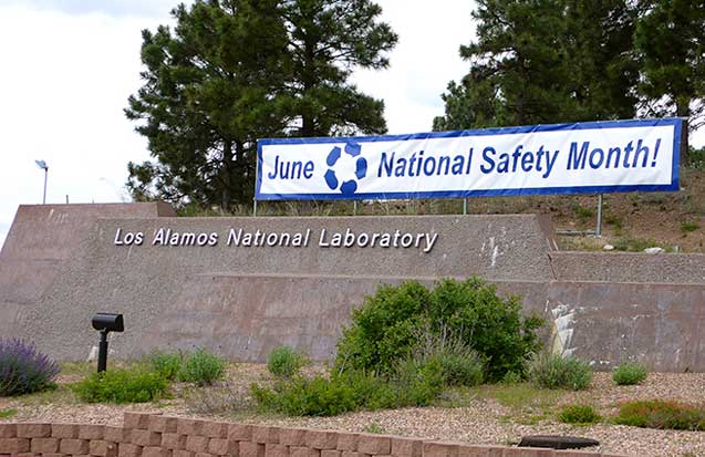 Los Alamos National Laboratory, site of the Manhattan Project and where the first nuclear bombs were developed, continues to carry out classified work in designing nuclear weapons. (Photo: Erika Blumenfeld)