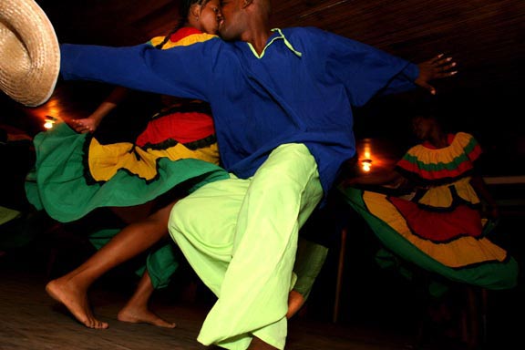 Afro-Colombian dancers in Tumaco. (Photo: David Bacon)