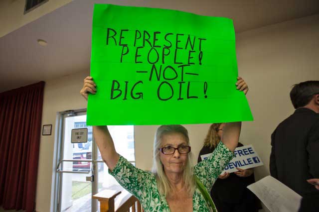 Kay Fallon at a St. Tammany Parish Council meeting.