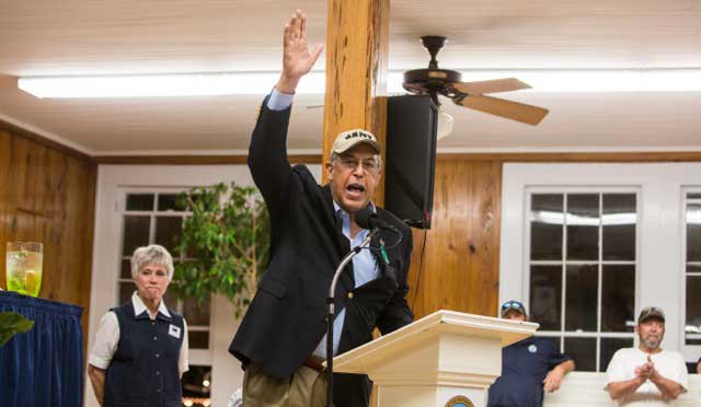 General Russel Honoré giving a speech in Abita Springs.