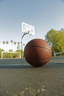 Xavier, 20, and Raj Jayadev shot hoops at this basketball court in San Jose, Calif. About a week later, Xavier started his prison term. (Photo: Jean Melesaine of Silicon Valley De-Bug)