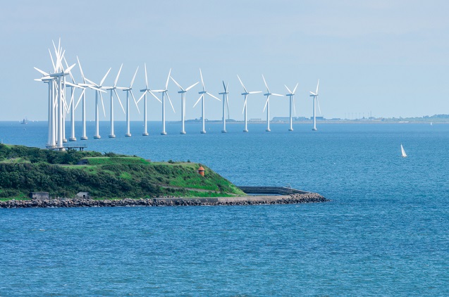 Offshore wind farm in the Baltic Sea off Copenhagen. In Denmark, “public-public” partnerships on energy generation are offering fresh alternatives to privatization. (Photo <a href=