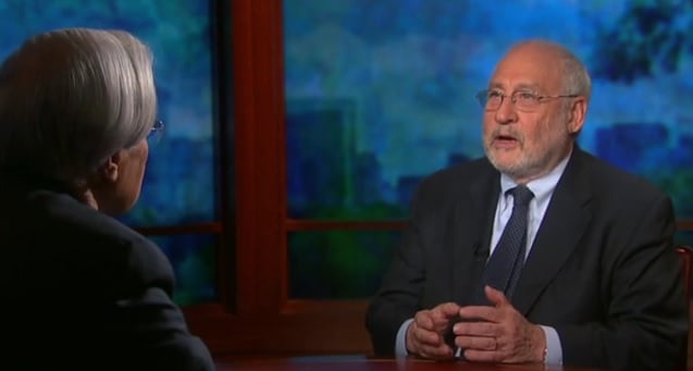 Economist Joseph E. Stiglitz. (Screen grab <a href=