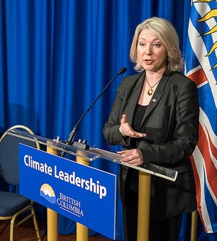 British Columbia's Environment Minister Mary Polak tweeted about meeting with Chevron's Climate Change ambassador at COP20 - a meeting followed by a side event where she touted liquefied natural gas as a method to 