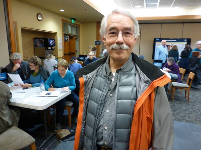 Port Townsend Mayor David King, who expressed his concerns with the Navy's plans of increasing the number of jets and ensuing noise pollution. (Photo: Dahr Jamail)