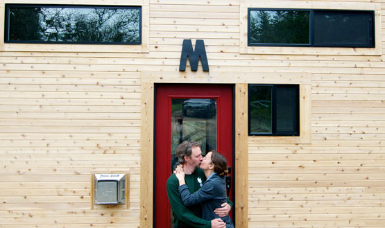 The Morrisons, of Oregon, moved into a 317-square-foot space with their teenage daughter. (Photo: Andrew Morrison)