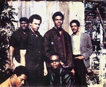 Original six Black Panthers (November 1966). Top left to right: Elbert 
