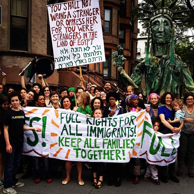 2013 march for immigrant rights with domestic workers. (Photo courtesy of JFREJ) 