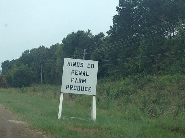 The city of Raymond, Mississippi, is extracting forced labor from countless Black people by selling produce from Raymond Penal Farm on the side of the highway. (Photo: Dara Cooper)