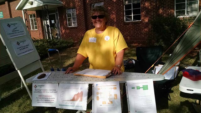  Elaine Branjord at NewWestFest. (Photo: ColoradoCareYES)