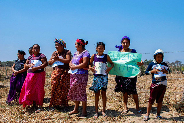 Community Women demonstrating against the wind projects on their ancestral lands.