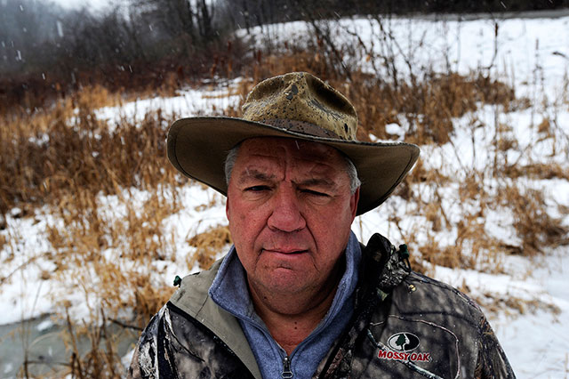 Gene Meyers worries that pollution from proposed natural gas wells would endanger Bushy Run, a stream, and the surrounding wetlands. (Photo by Connor Mulvaney / PublicSource)