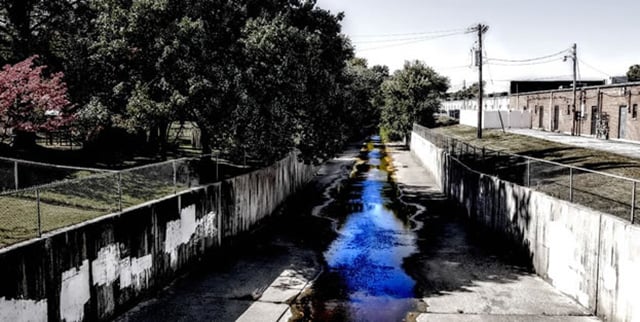 Coldwater Creek, which has been diverted many times to make way for developments. (Photo: Lori Freshwater)