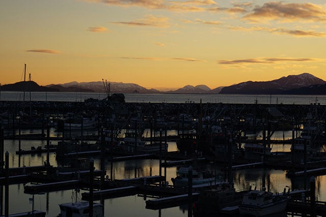 Cordova, Alaska boat harbour. Cordova is regularly one of the top 10 fishing ports in the United States. (Photo: Dahr Jamail)