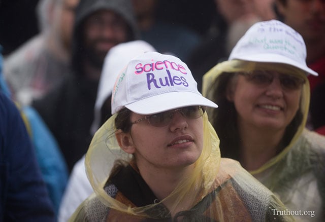 Very few of the hats, signs and t-shirts at the march were professionally made, people showed their own creativity on what they were wearing. (Photo: Zach Roberts)