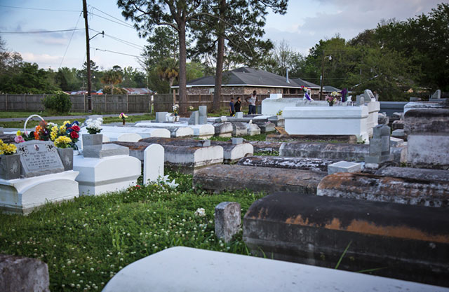 Cemetery in Reserve, Louisiana. (Photo: Julie Dermansky)