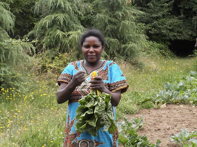 Rosata Hezumuryano, a Burundi refugee who founded Happiness Family Farm at New Columbia, the state’s largest subsidized housing community. (Photo: Courtesy of Village Gardens)