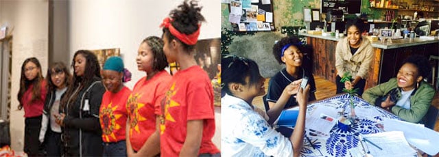 Photos courtesy of Page May from 2016: completion of a training and working on a campaign. Alizah Vernon is in the middle (L) and on the far right (R).