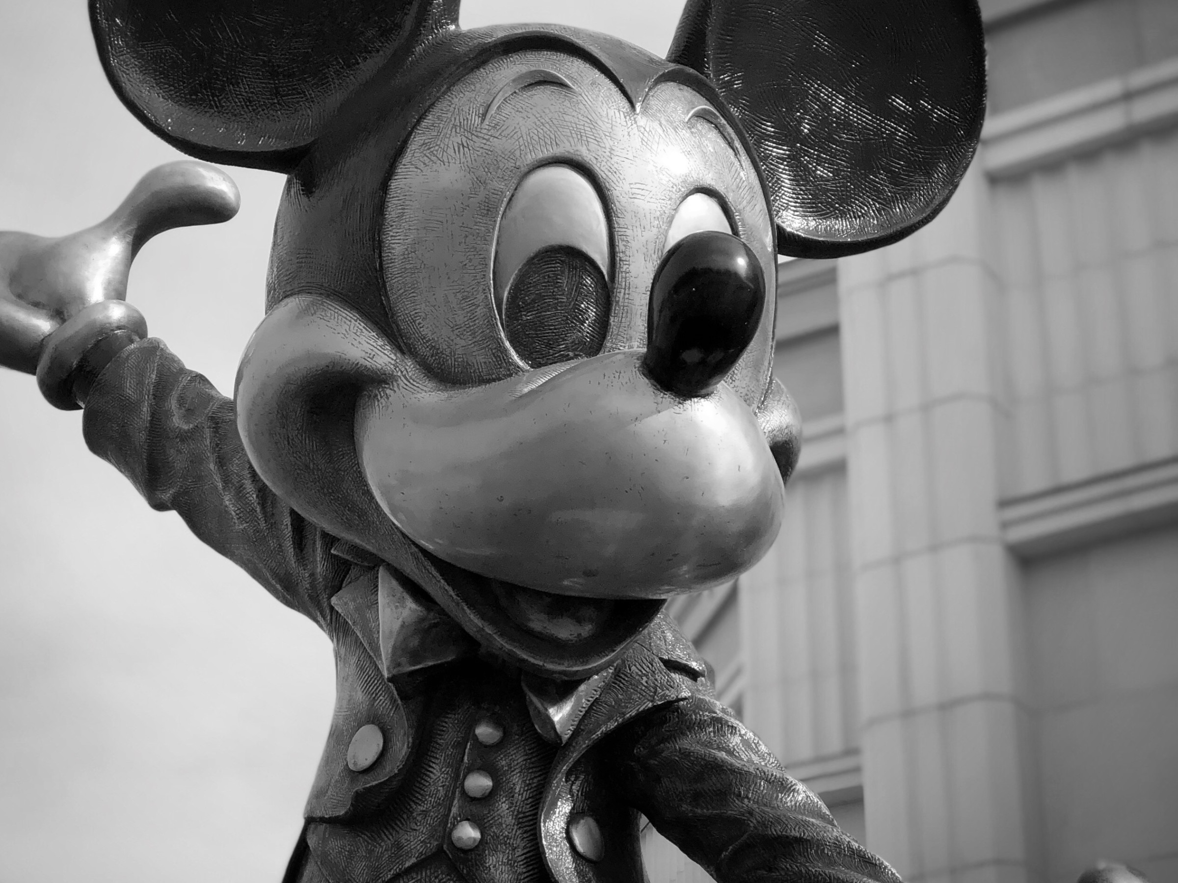 Mickey Mouse statue.