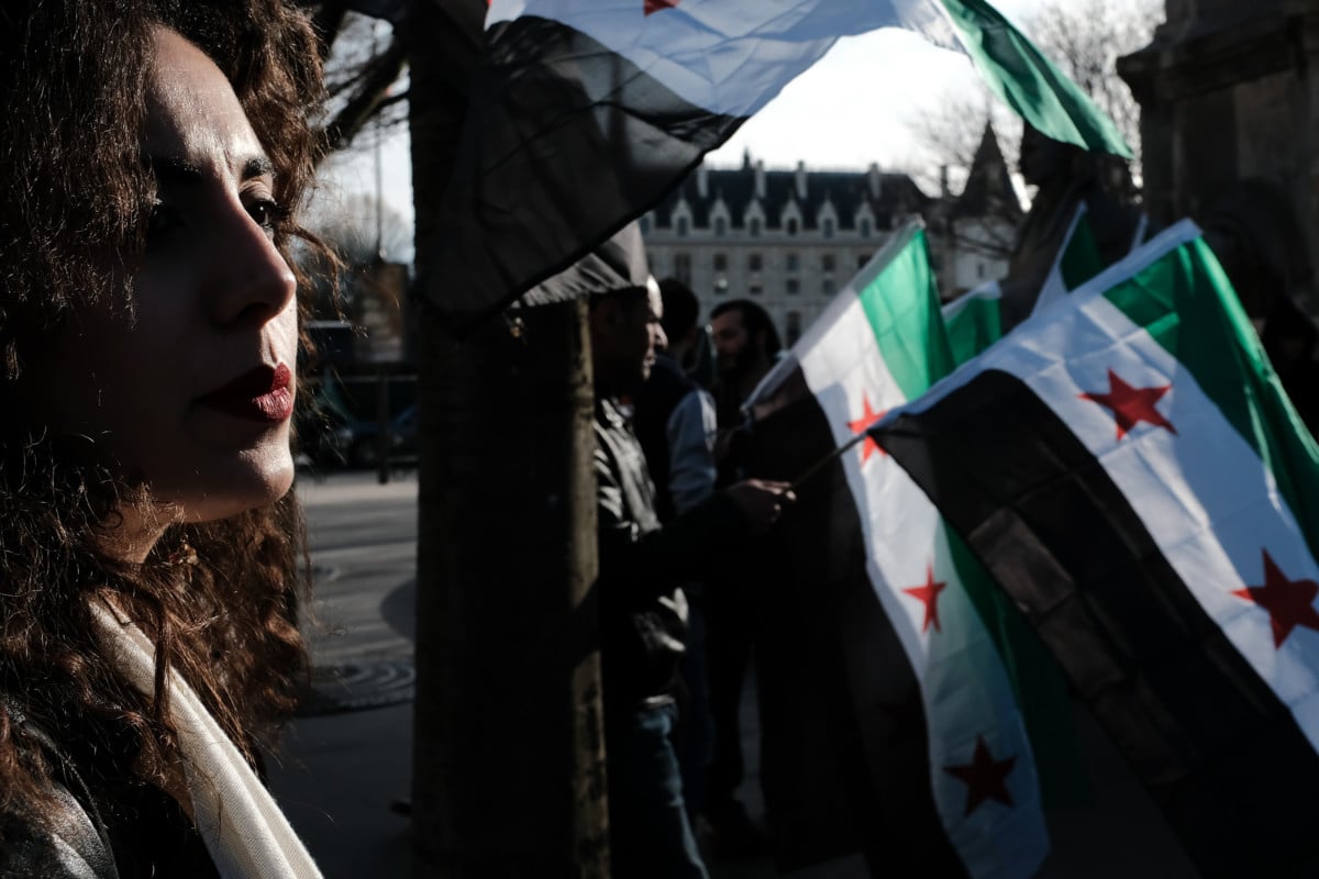 Demonstration against bombing in Syria