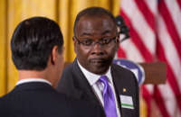 Byron Brown, the 62nd and current mayor of Buffalo, New York, is seen in attendance at First Lady Michelle Obama's Veterans Homelessness Summit on November 14, 2016, in Washington, D.C.