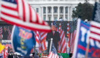 President Trump speaks to supporters from the Ellipse at the White House in Washington, D.C., on January 6, 2021.