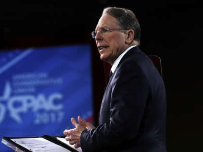 Wayne LaPierre speaks during the Conservative Political Action Conference at the Gaylord National Resort and Convention Center on February 24, 2017, in National Harbor, Maryland.