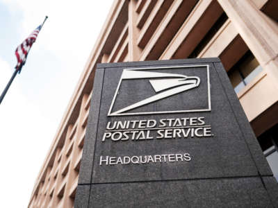The United States Postal Service headquarters in Washington, D.C. is pictured on November 1, 2020.