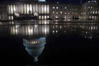 The U.S. Capitol is seen in the evening hours on March 5, 2021, in Washington, D.C.