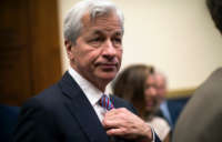 Jamie Dimon, Chair and CEO of JPMorgan Chase, takes his seat to testify before the House Financial Services Commitee on April 10, 2019, in Washington, D.C.