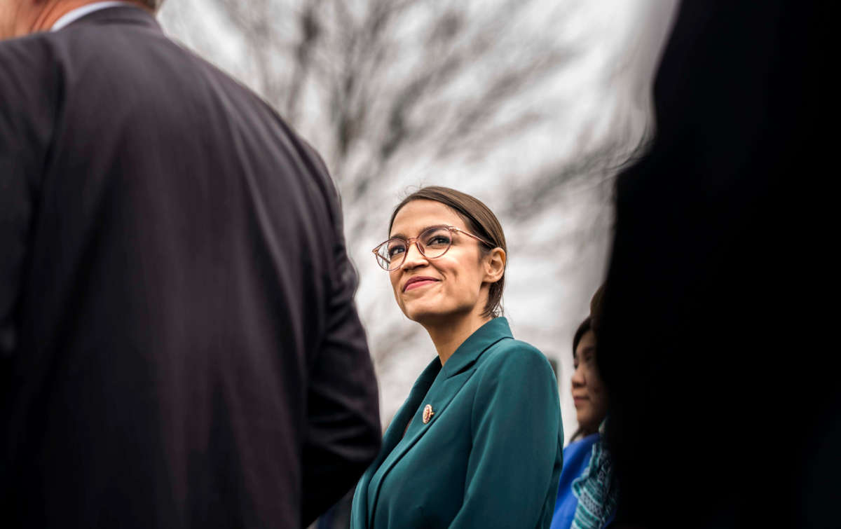 Rep. Alexandria Ocasio-Cortez at a press conference on Capitol Hill in Washington, D.C., on February 7, 2019.