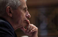 Anthony Fauci, director of the National Institute of Allergy and Infectious Diseases, listens during a hearing on Capitol Hill in Washington, D.C., on May 26, 2021.