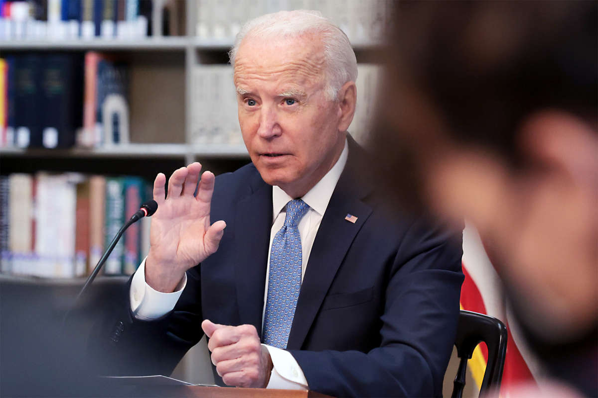 President Joseph Robinette Biden looks concerned about something