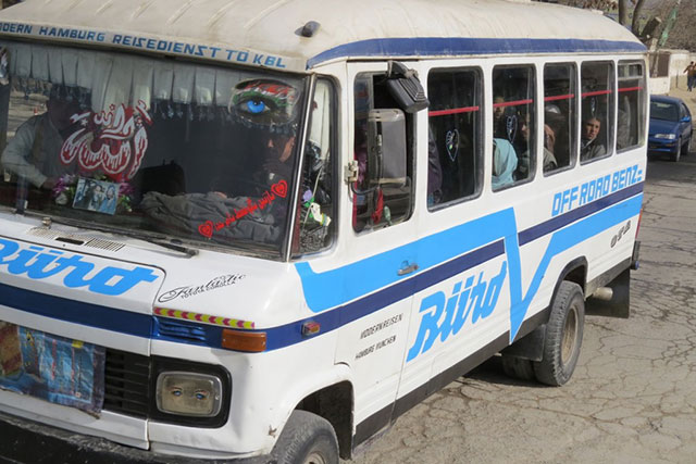 A minibus in Kabul. (Photo: Dr. Hakim)
