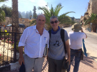 With Colm Toibin in Hebron.