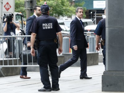 Former personal lawyer and confidante for President Donald Trump, Michael Cohen arrives at the United States District Court Southern District of New York on May 30, 2018, in New York City.