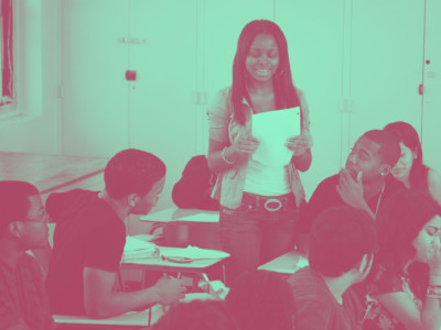 Black students in class