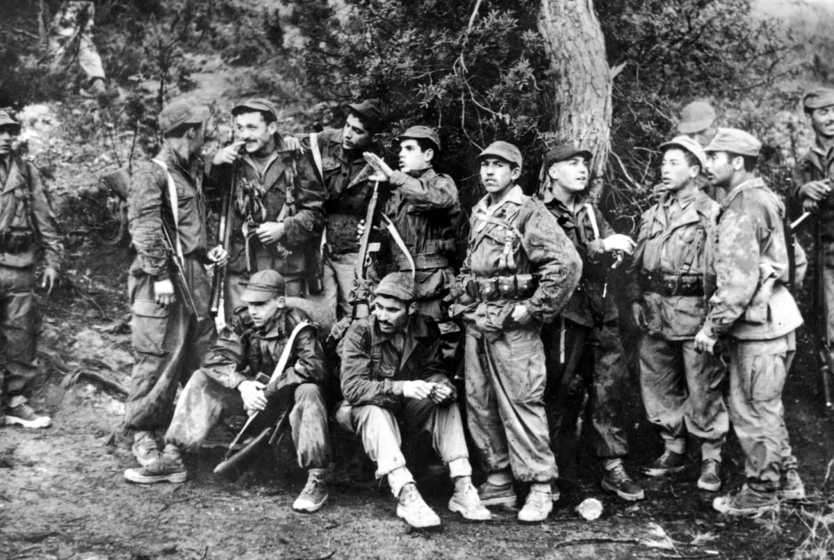 F.L.N. (National Liberation Front) soldiers, 1954-1962, in France during the Algerian War of Independence.