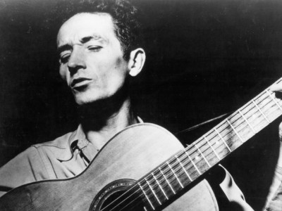 Photo of Woody Guthrie, circa 1940.