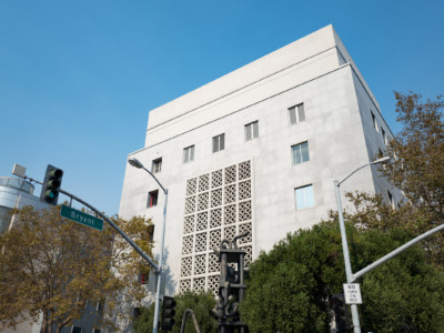 The facade of the San Francisco Hall of Justice, a courthouse which is part of the criminal court of the city of San Francisco, California, on October 13, 2017.