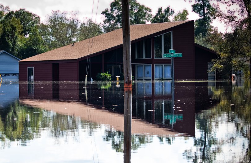 Flooded home in Conway, South Carolina.