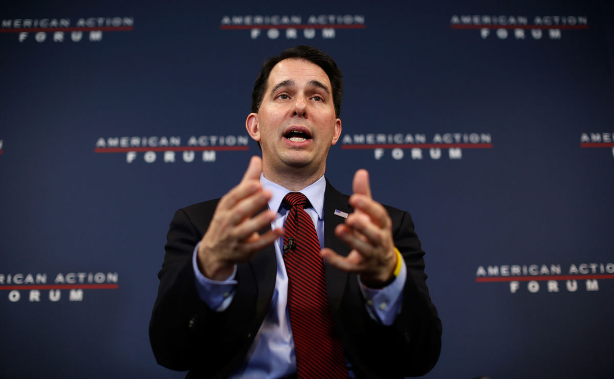 Wisconsin Governor Scott Walker speaks at the American Action Forum, January 30, 2015, in Washington, DC.