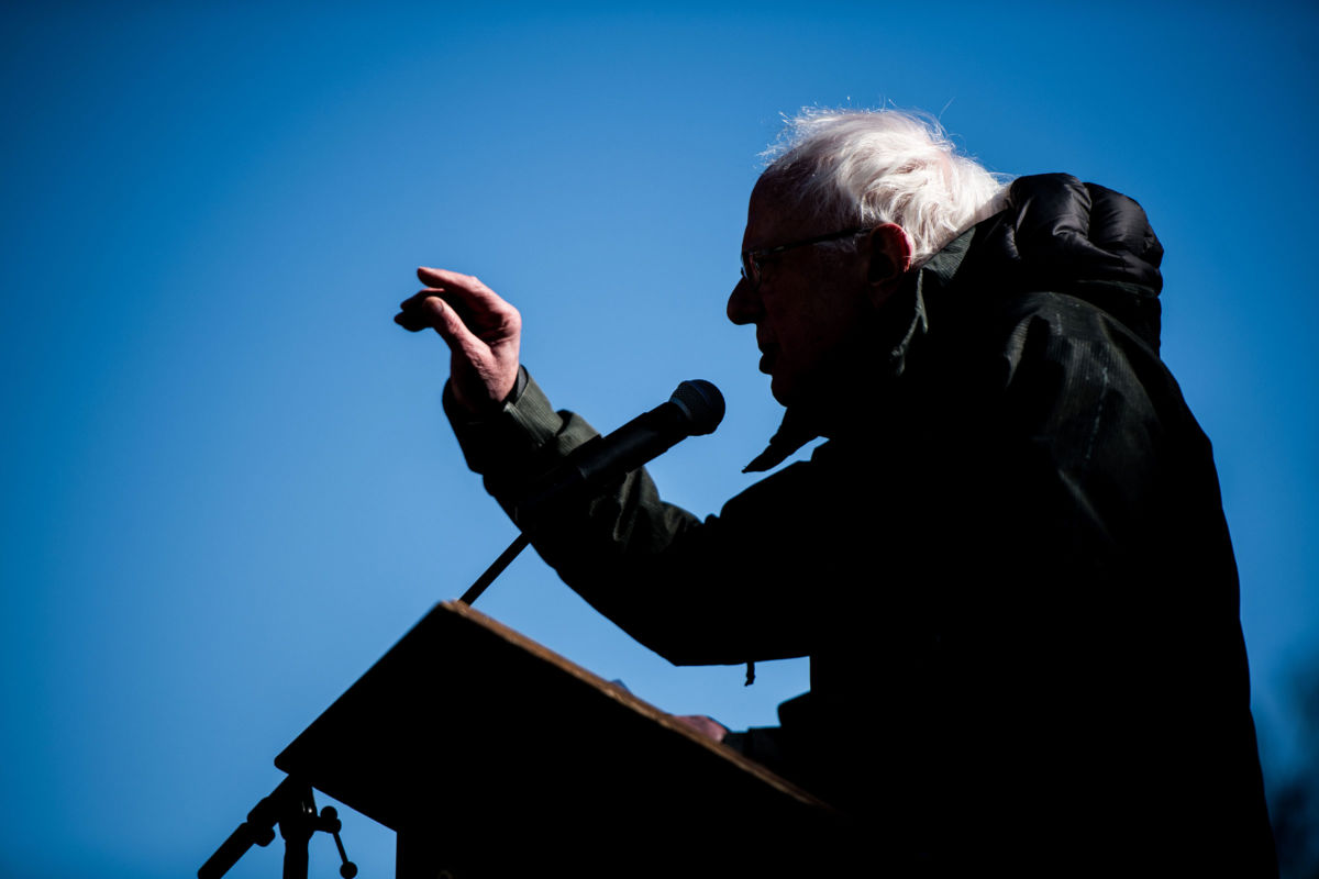 Sen. Bernie Sanders (I-VT) addresses the crowd during the annual Martin Luther King Jr. Day at the Dome event on January 21, 2019, in Columbia, South Carolina.