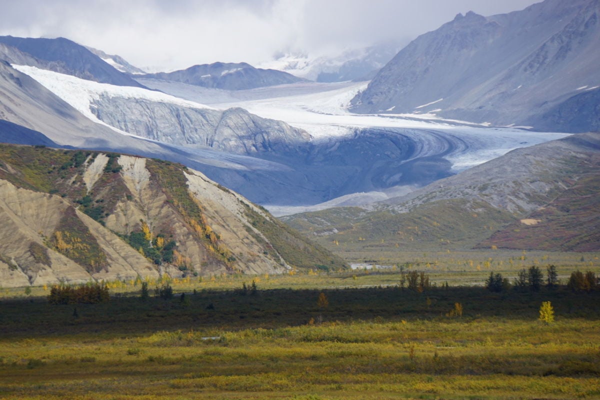 The Gulkana Glacier in the Alaska Range, like most glaciers globally, is losing mass rapidly. Some experts predict that every alpine glacier in the world will be gone by 2100.