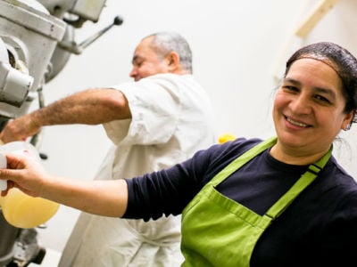 Lorena Giron, a resident of the Rockaways, a neighborhood located in the Queens borough of New York City, cofounded La Mies Bakery, a worker-owned co-op, in the wake of Superstorm Sandy in 2012 and now works to incubate other co-ops.