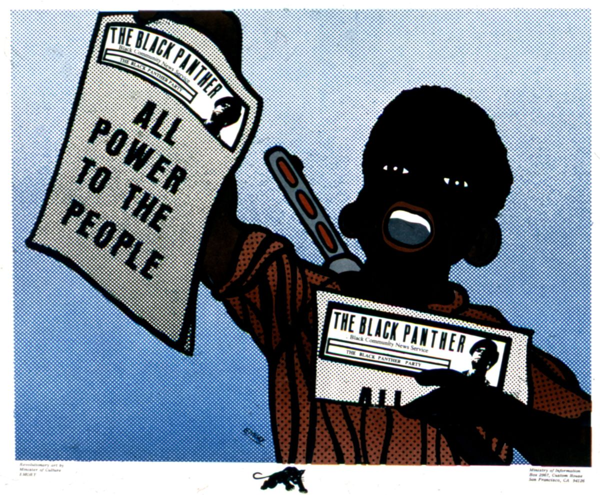 A Black Panther Party poster.